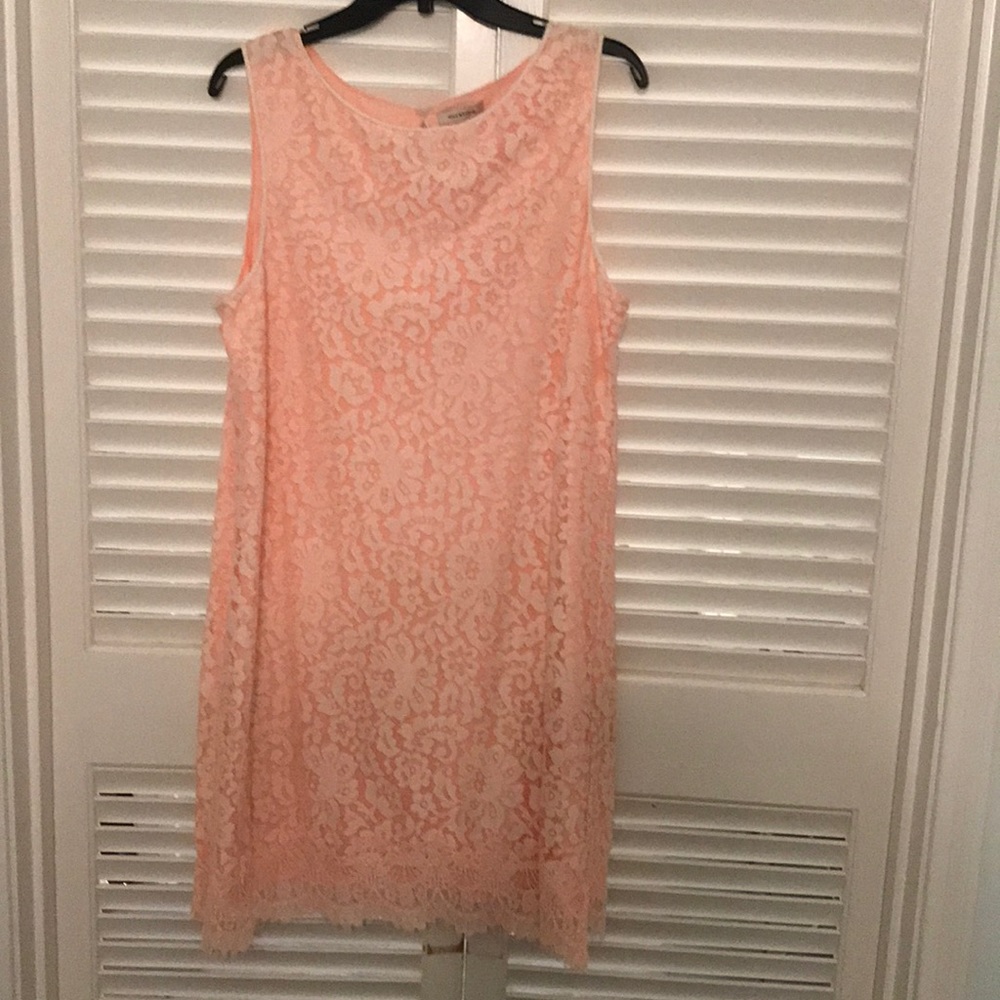 Max Studio peach lace dress